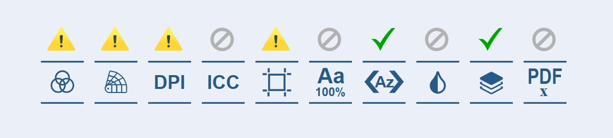 Common PDF printing errors caused by missing prepress check